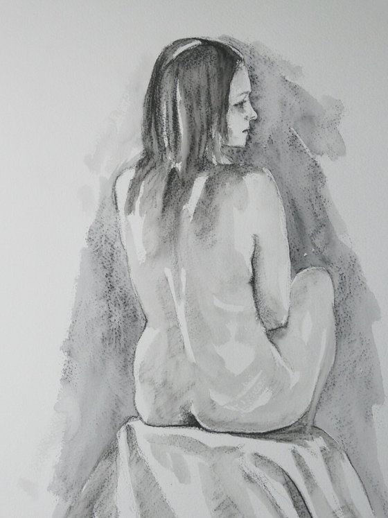 Seated female nude