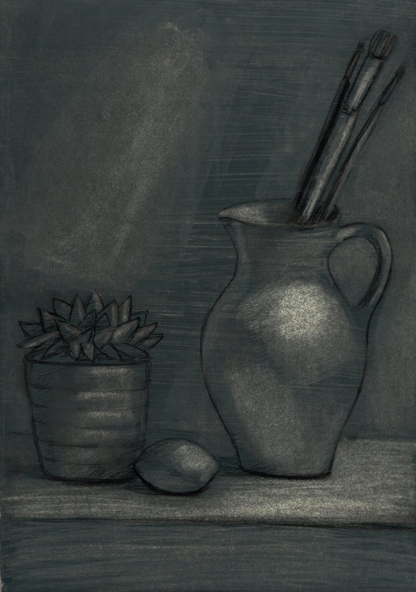 Still life with brushes by Mia