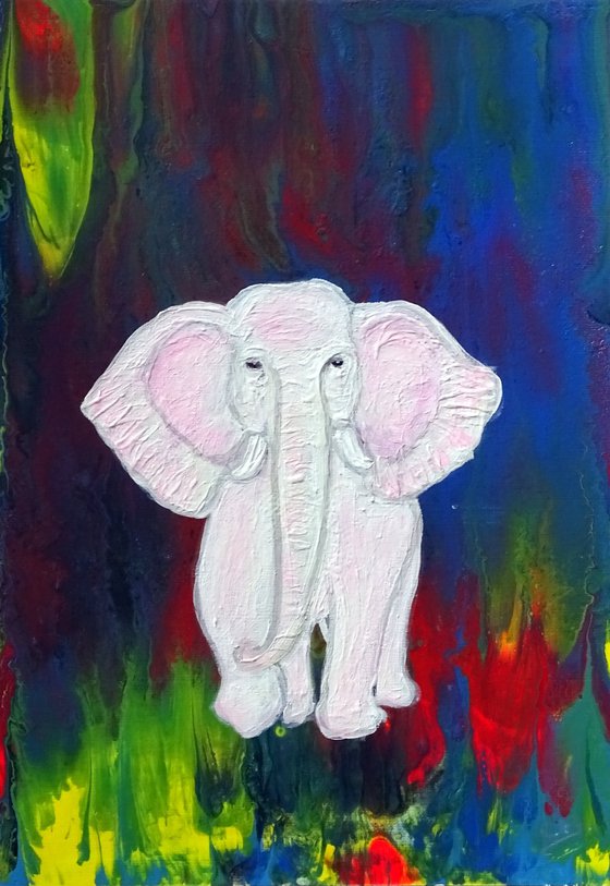 Baby pink elephant