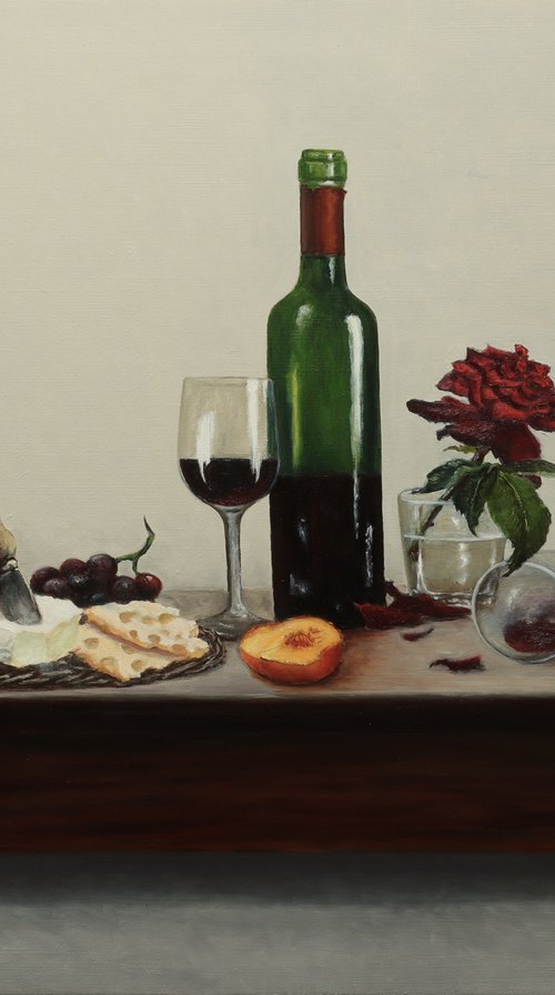 Wine and rose by Oleg Baulin