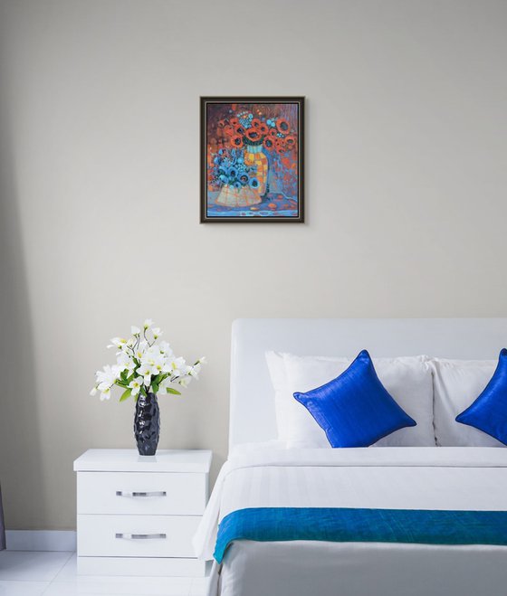 Red and Blue Bouquet