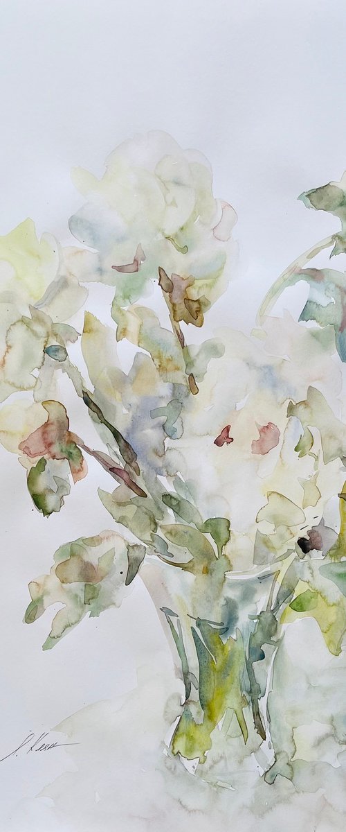 Peonies 50x65 cm 2025 by Elena Klyan