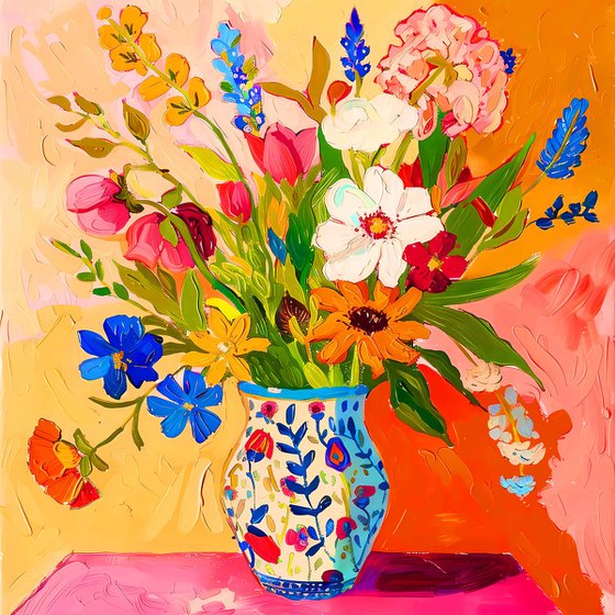 Summer flowers in vase