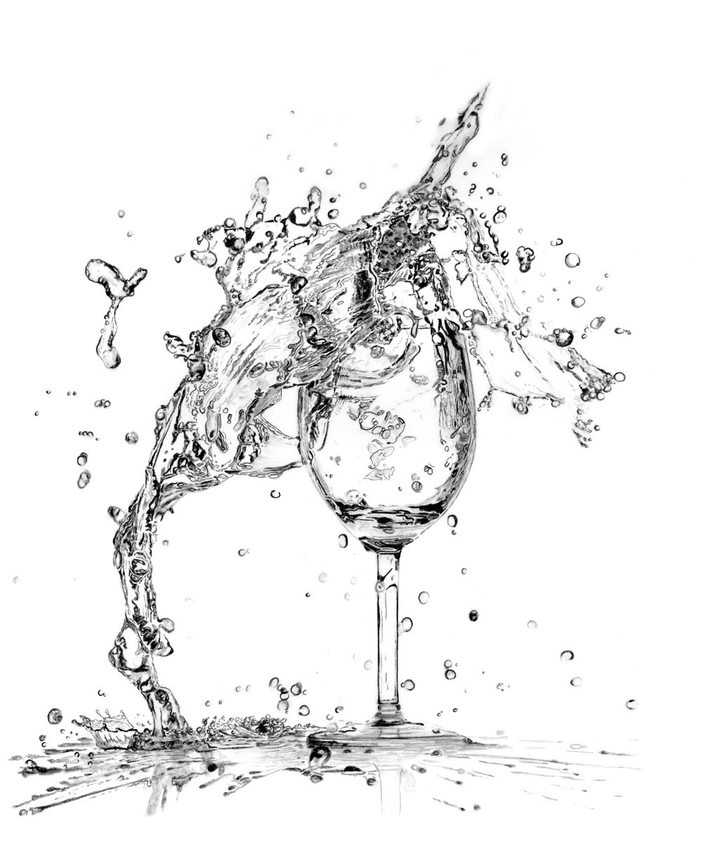 Photorealistic Still Life Pencil Drawing By Paul Stowe, 15 X 18", Drink Crash #2, Original Artwork