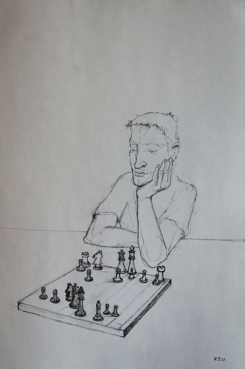 Chess Player II by Nikola Ivanovic