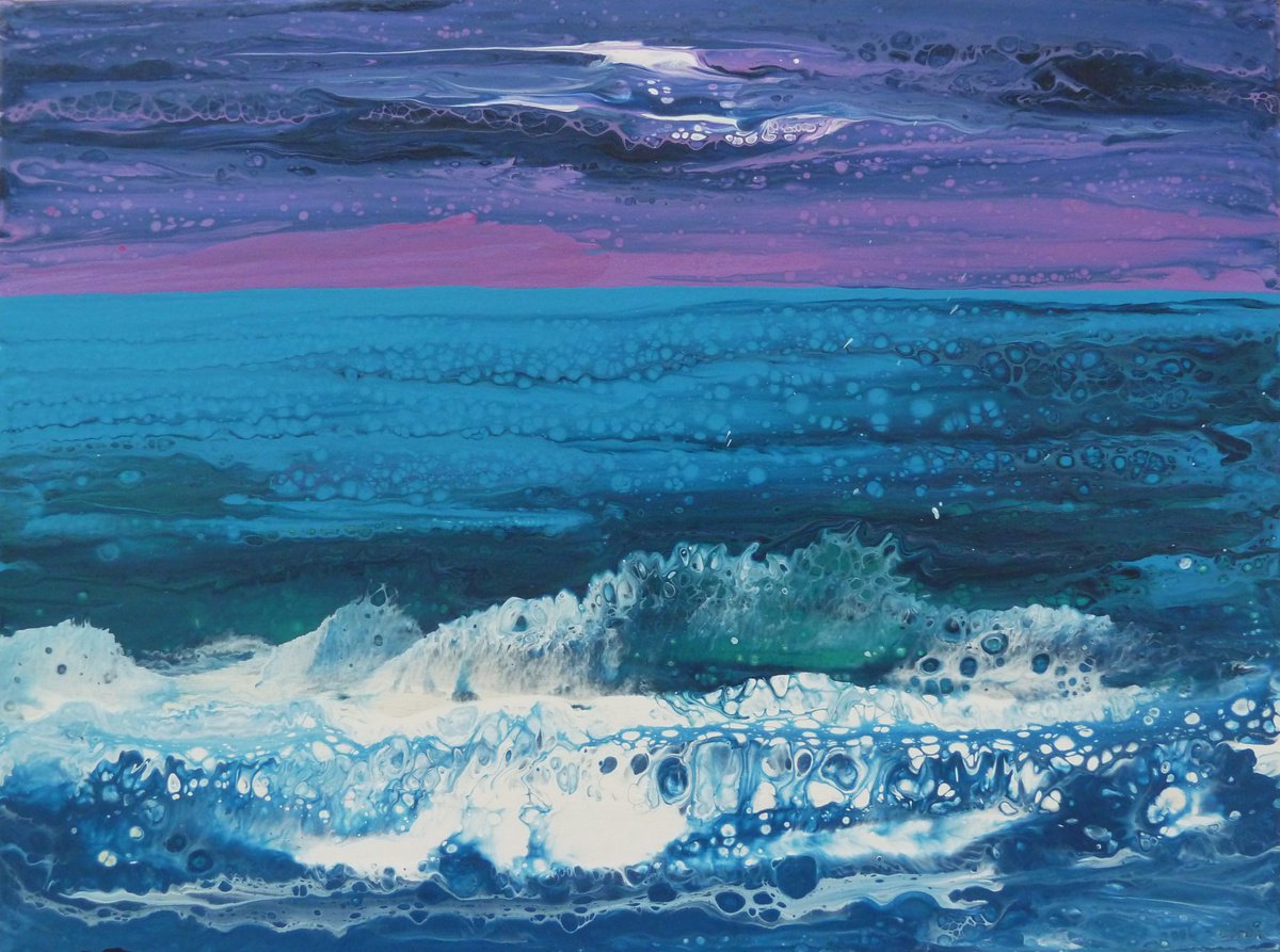 Acrylic Seascape by Linda Monk