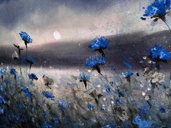 Cornflowers Under The Moon No11