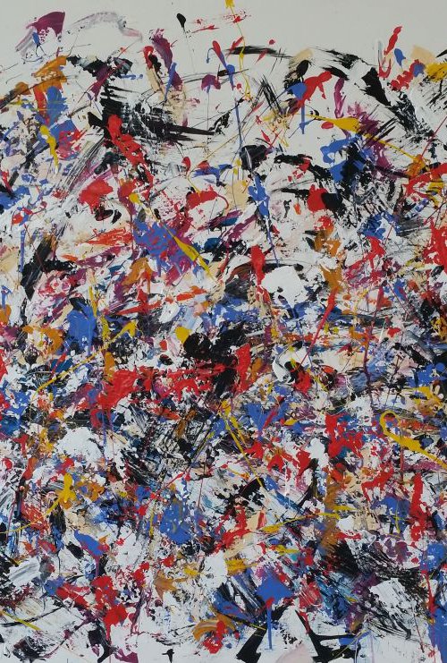 Abstract Modern ACRYLIC PAINTING on CANVAS by M.Y. by Max Yaskin
