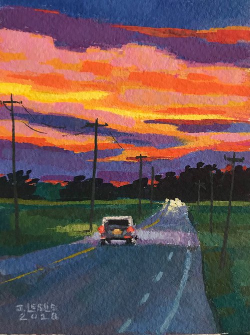 Sunset Over Ohio Cornfields by Jimmy Leslie