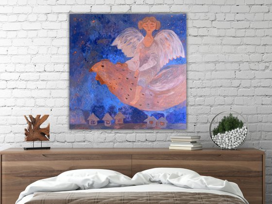 Angel Painting - Blue dream story