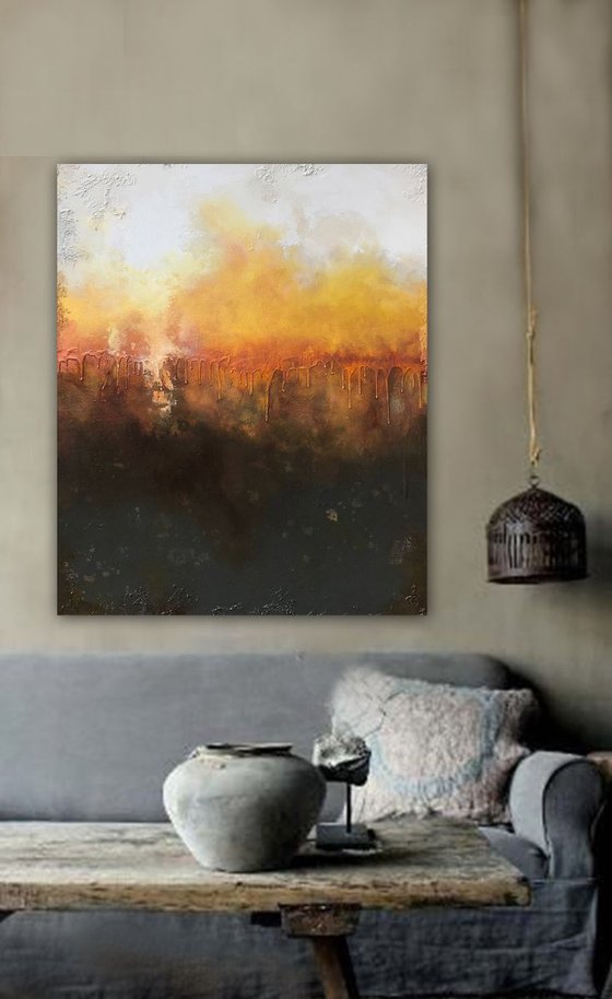 golden aged (110 x 90 cm) Dee Brown