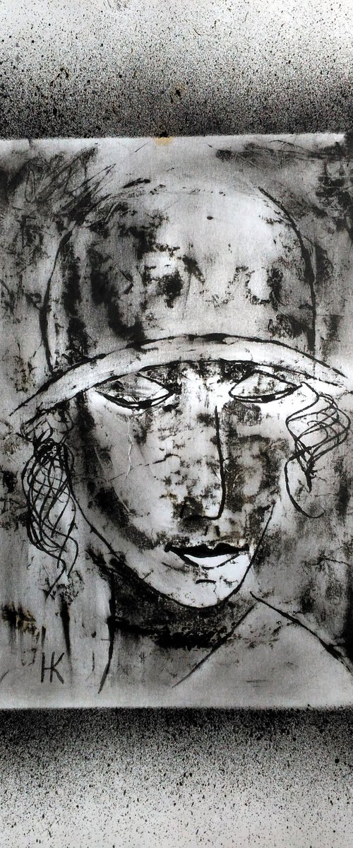 Woman in hat by Halyna Kirichenko