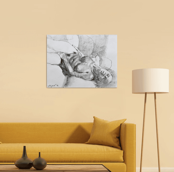 Nude lying study