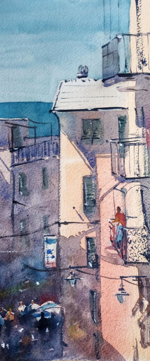 Cinque terre alley by Tollo Pozzi