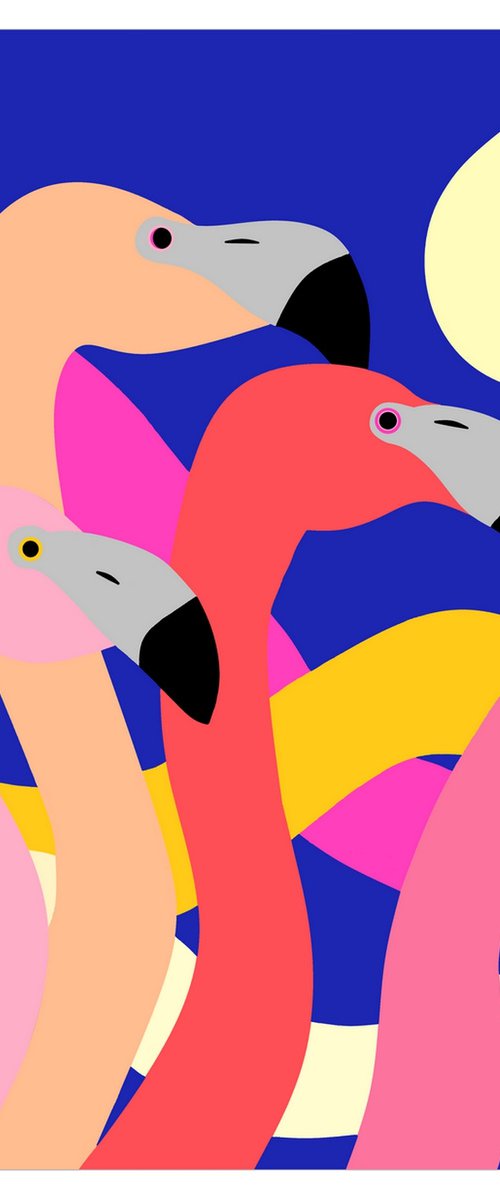 Graceful flamingos- love by Kseniya Kovalenko
