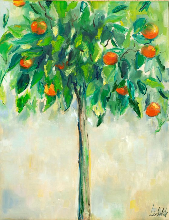 Orange tree painting