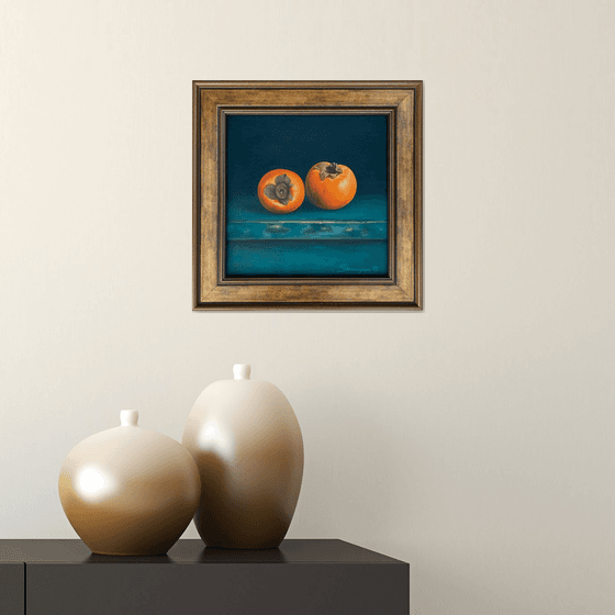 Still life-kinglet (25x25cm, oil painting, ready to hang)