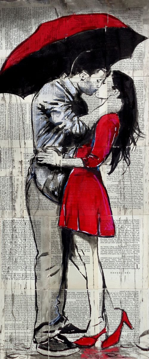 RED RAINY LOVE by Loui Jover