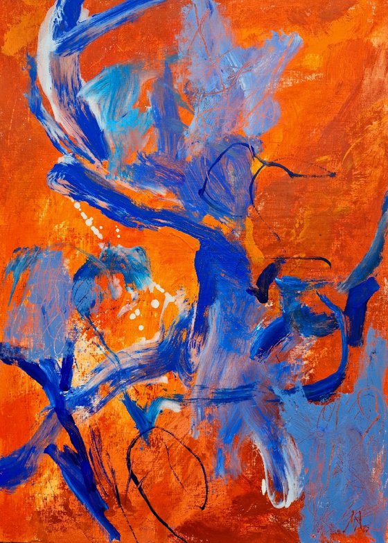 Abstract painting. Diptych. Dance your life.