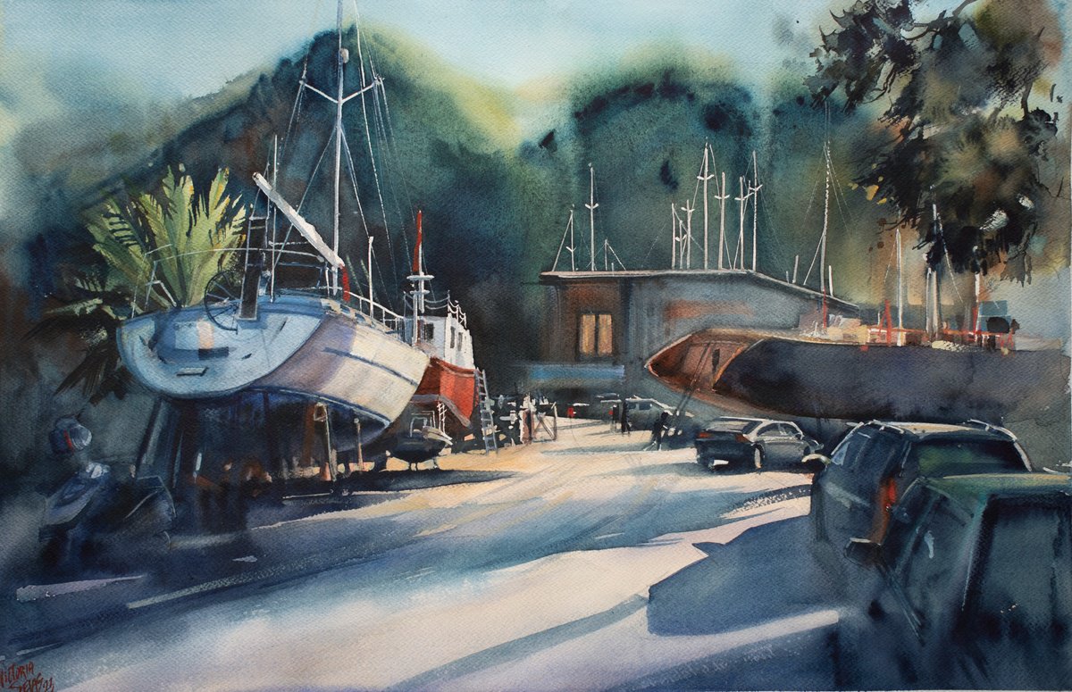 Dockyard in Fethiye by Victoria Sevastyanova