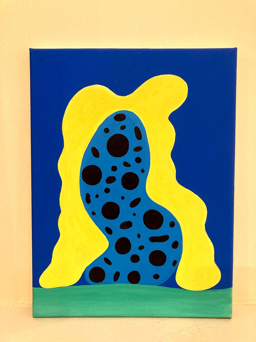 Organic Abstract Painting By Daniel Goodman, 9 X 12, Spotted Fabio, Original Artwork