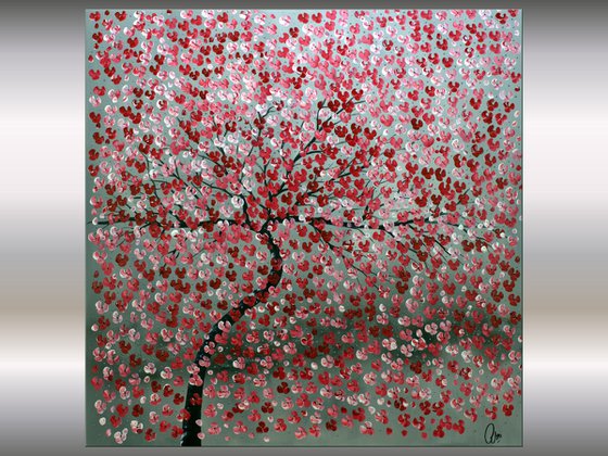 Spring Rise - Supersize acrylic painting cherry blossoms