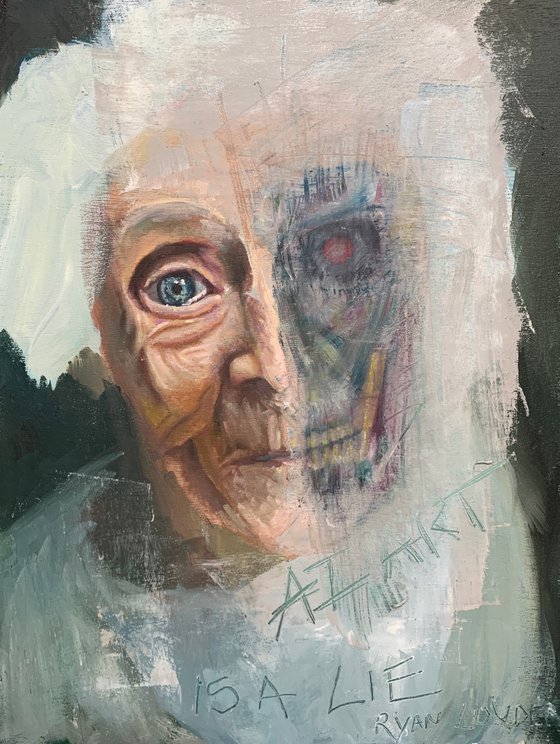 A.I Art Is A Lie 12x16 Oil On Panel
