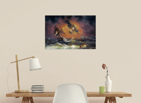 Storm (60x40cm, oil painting)