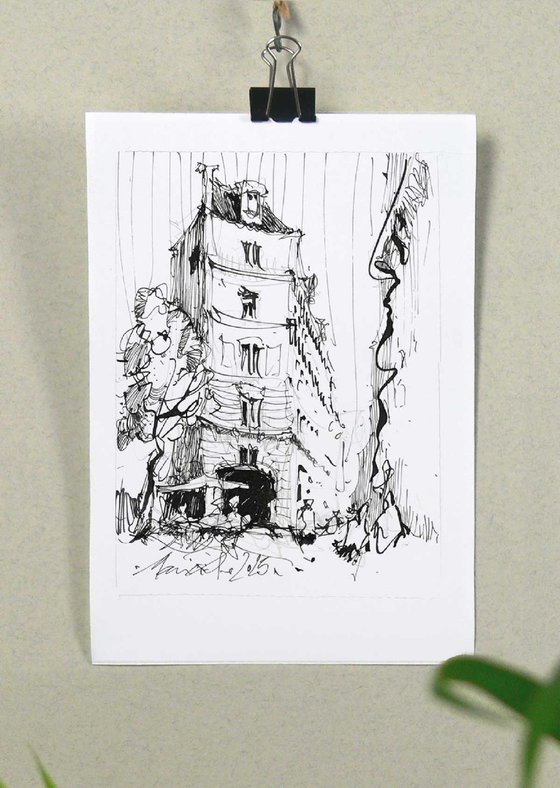 Paris, ink on paper.