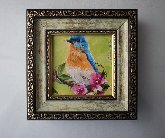 Small Framed Art Bluebird