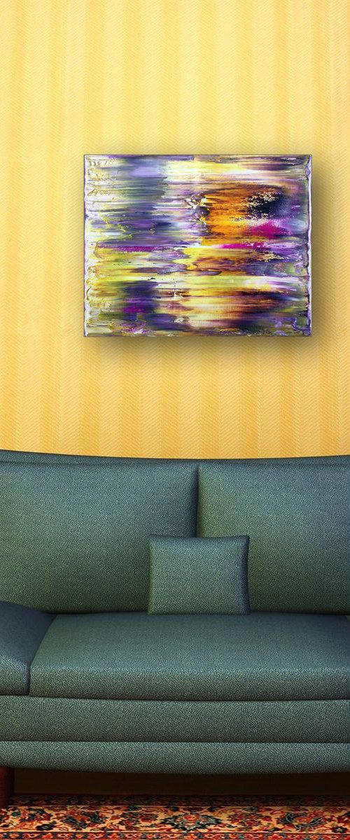 "Sunset In Purple" - Original PMS Oil Painting On Canvas - 20 x 16 inches by Preston M. Smith (PMS)