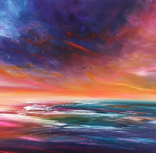 Discovery - seascape, emotional, panoramic by Mel Graham