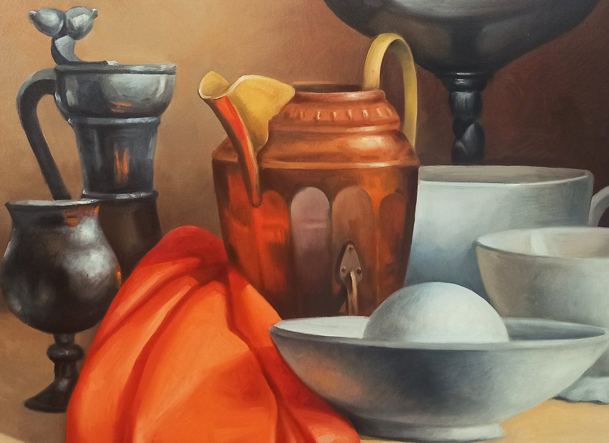 Still life-kitchen-2 (40x60cm, oil painting, ready to hang)