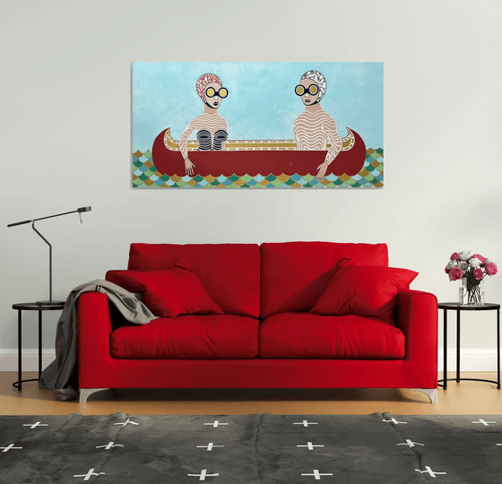 Red canoe