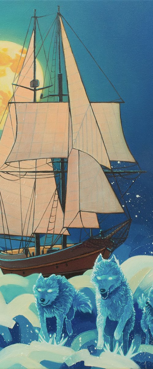 Moonlight sailing by Yue Zeng