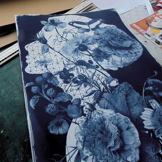 Cyanotype_04_A2 42x62 cm_Portrait Bouquet