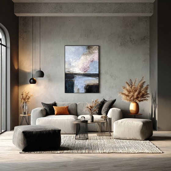 Violet Pink Sky Over Deep Waters