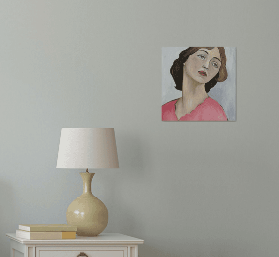 Woman in a Pink Dress