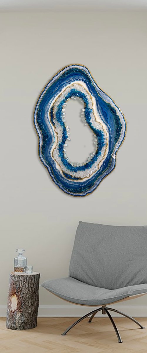 Sapphire Geode by Alexandra Dobreikin