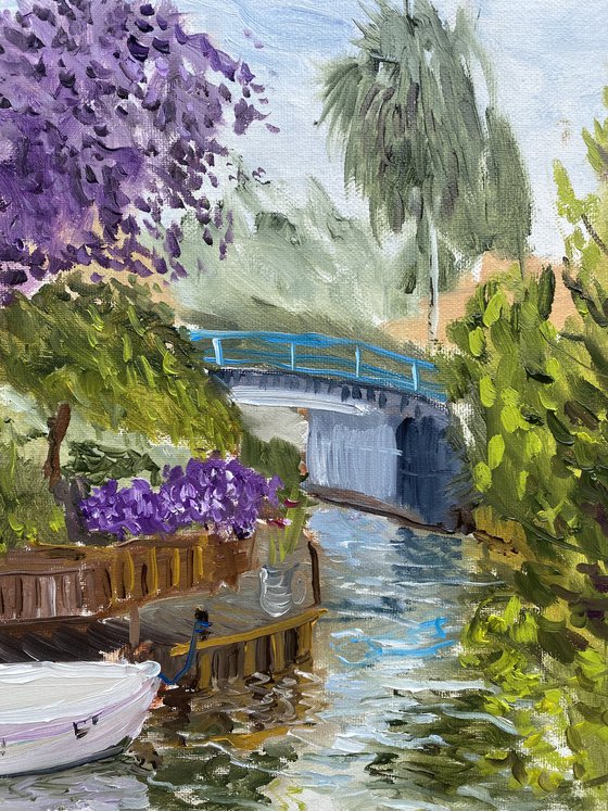 Canal in Dutch town