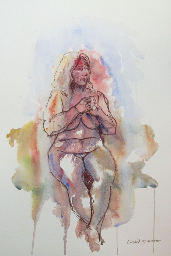 Seated nude