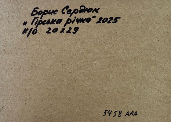 Mountain River Descending through Forest