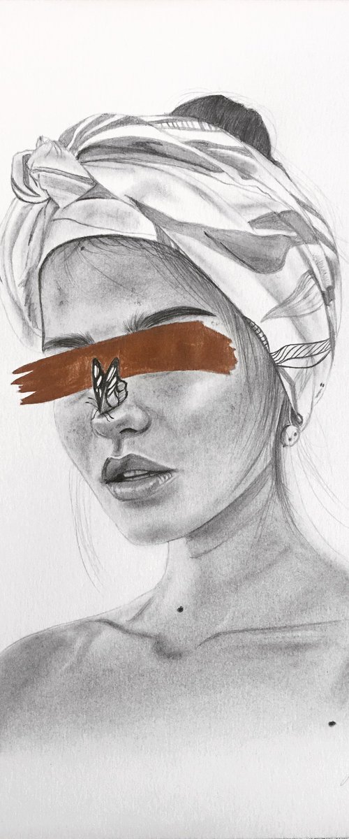 Blindfold and butterfly by Amelia Taylor