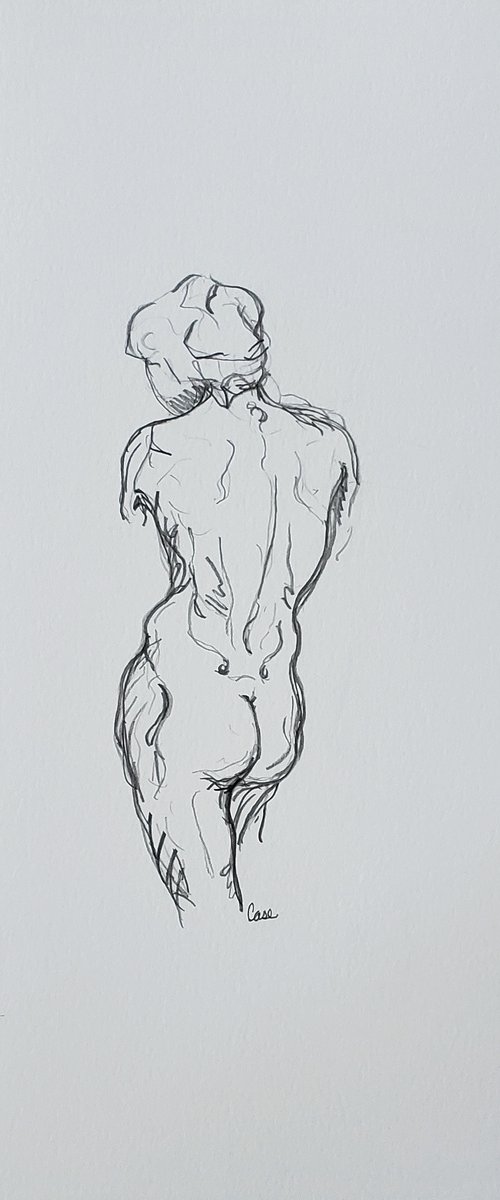 "Walking Away" - Figure - Female - Nude by Katrina Case