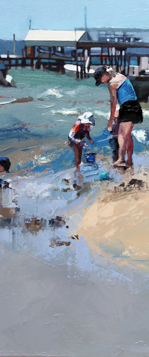 Playing By The Jetty III by Claire McCall