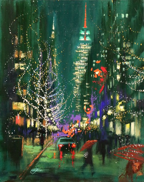 Holiday Spirit in Fifth Avenue by Chin H Shin