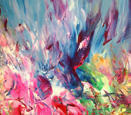 Slim: Pink Turquoise Flowery 1