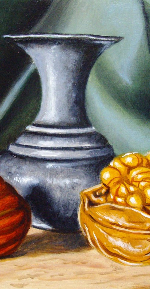 Nut with pewter by Jean-Pierre Walter