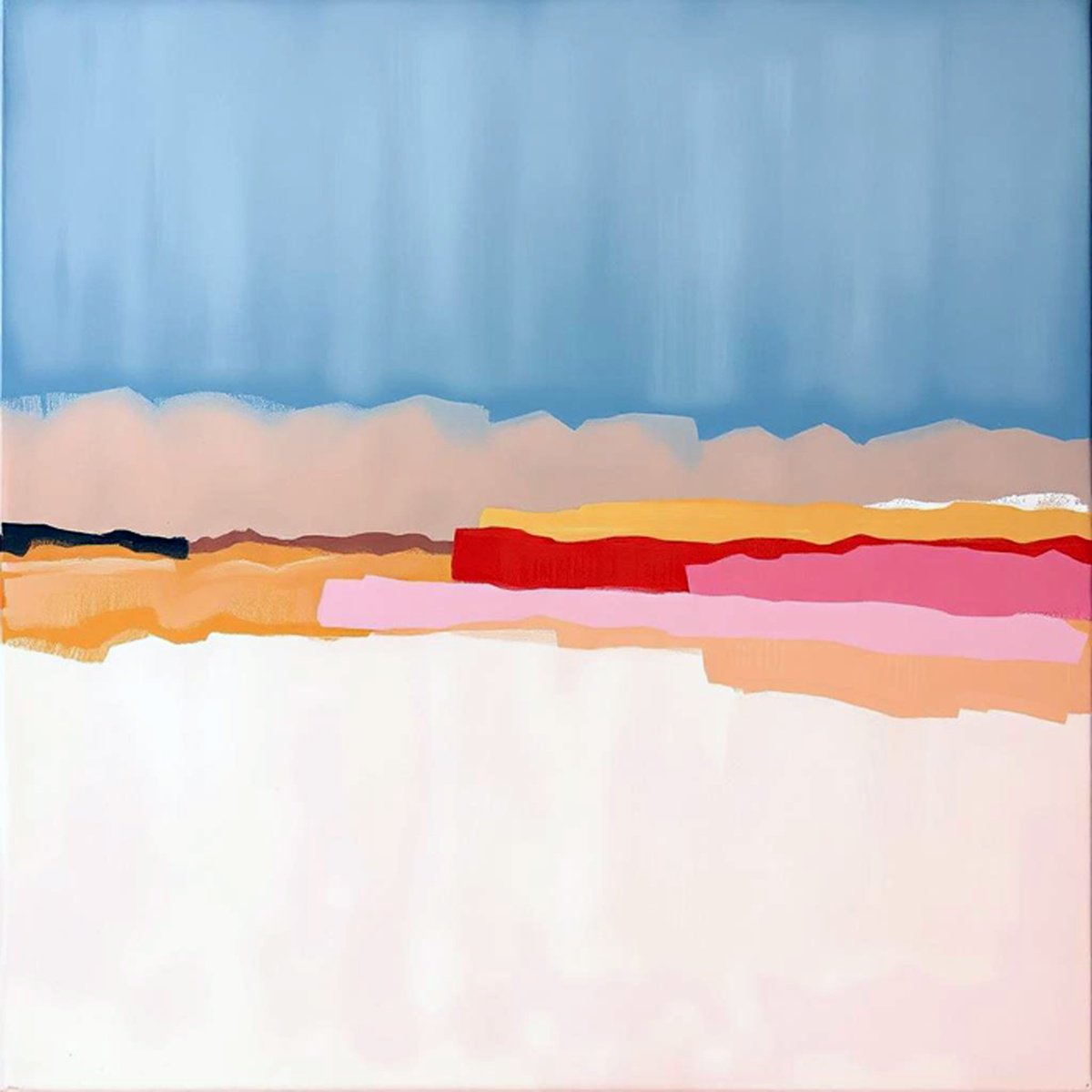 Abstract Giclee Print By Alessandro Butera, 35 X 35, Silent Horizons, Original Artwork