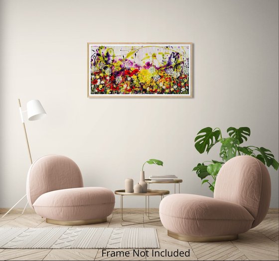 Wildlight Meadow; Abstract Floral Landscape